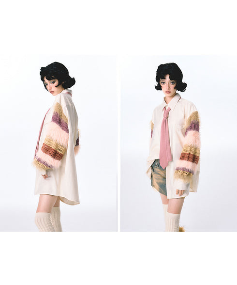 Knit Sleeve Blouse
